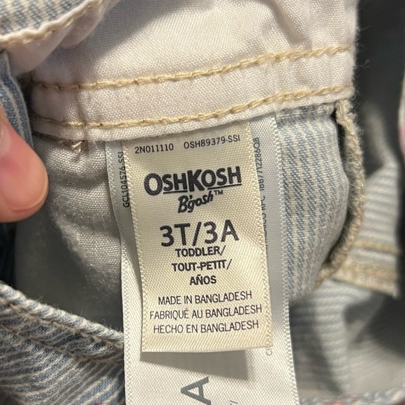 NWT OshKosh B'Gosh Baby Girls' Floral Shortalls - Denim - Picture 6 of 7